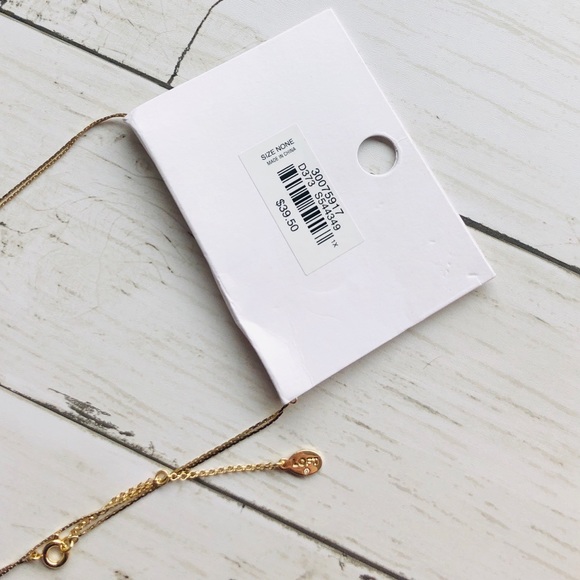 NWT LOFT Gold 2-Piece Stone Pendant Necklace - Picture 7 of 10